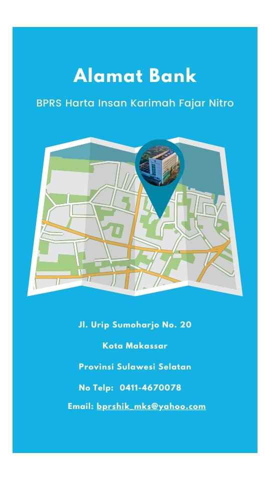Alamat BPRS Harta Insan Karimah Fajar Nitro Kota Makassar Provinsi Sulawesi Selatan Alamat BPRS Harta Insan Karimah Fajar Nitro Kota Makassar Provinsi Sulawesi Selatan