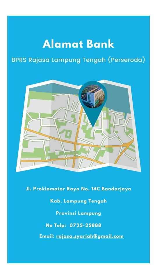 Alamat BPRS Rajasa Lampung Tengah (Perseroda) Kab. Lampung Tengah Provinsi Lampung